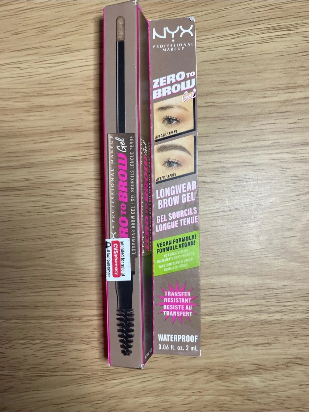 NYX Zero to Brow Gel Longwear Brow Gel - Taupe